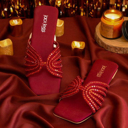 Soiree Flats maroon