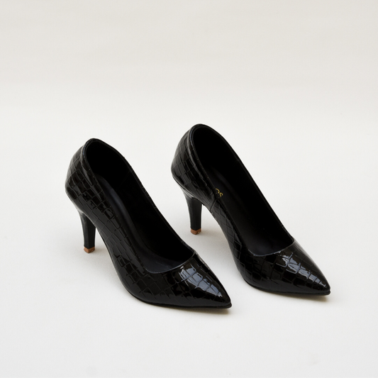 Metallic Muse Heels Black