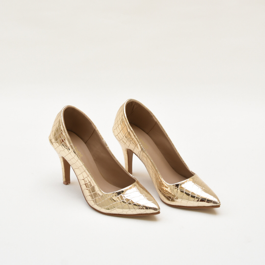 Metallic Muse Heels Golden