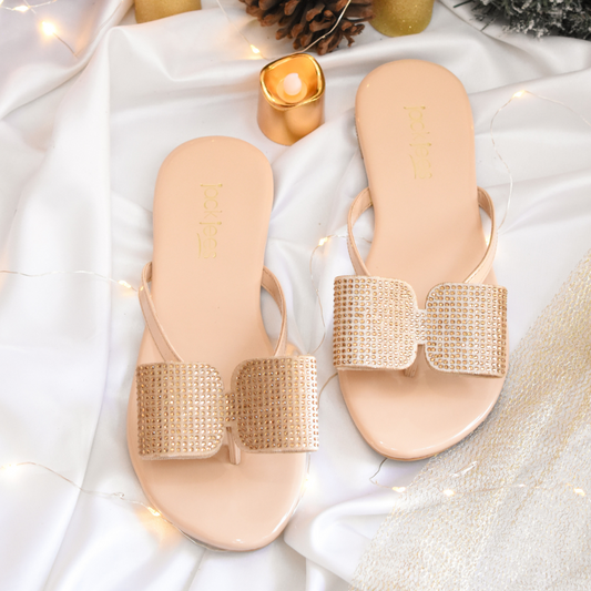 Glimmer Slides Beige
