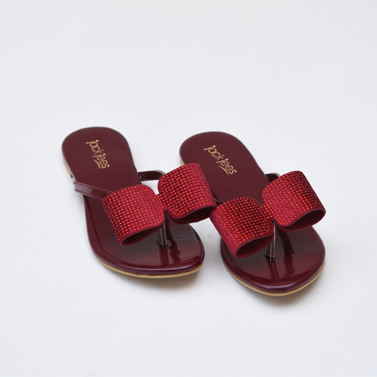 Glimmer Slides Maroon