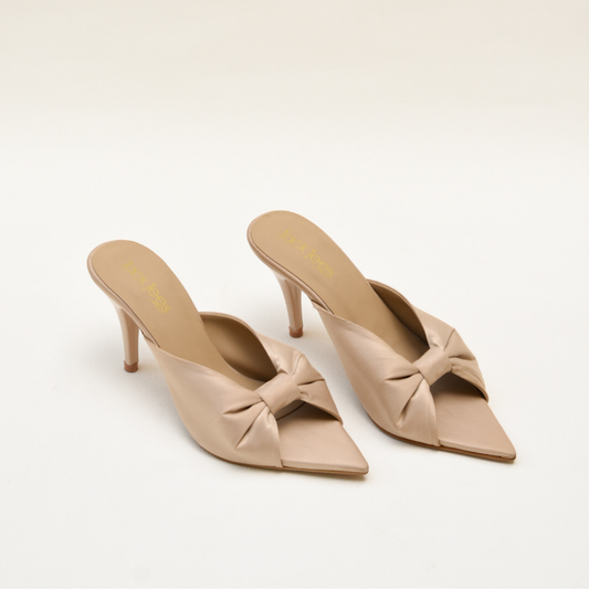 Midnight Elegance Mules Beige