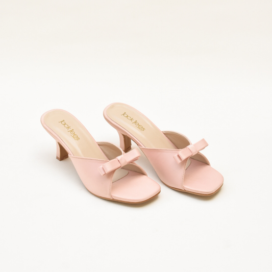Bow Slip Mule Pink