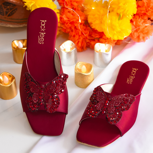Midnight Butterfly Luxe Maroon