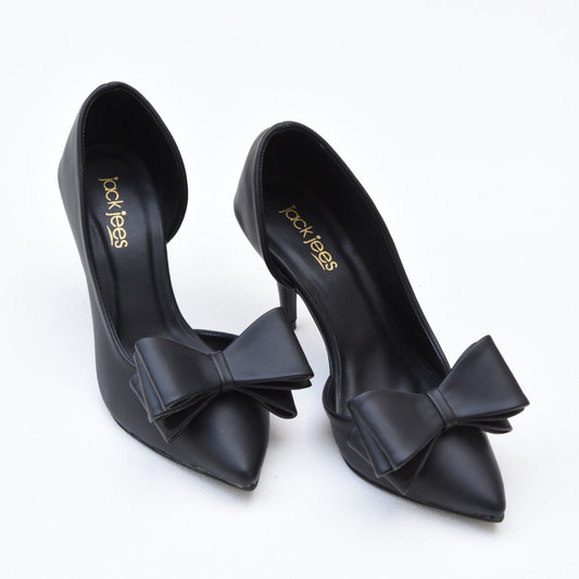 Slingback Bow Heels Black