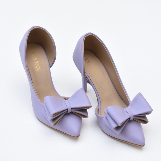 Slingback Bow Heels Purple