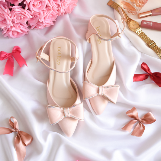 Midnight Knot Heels Pink