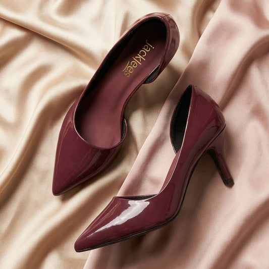 Royal Edge - Maroon Pointed High Heels
