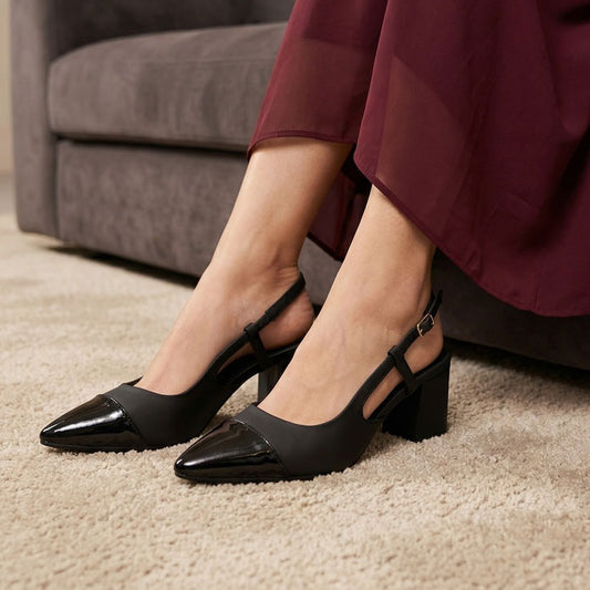 Velora Slingback Heels Black