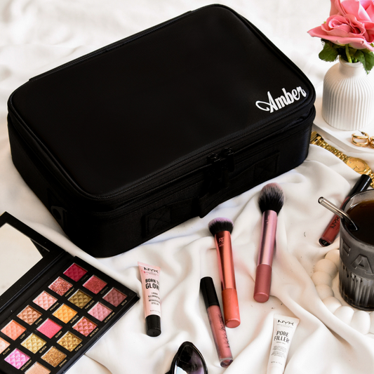 Dual Zip Glam Bag Medium Black