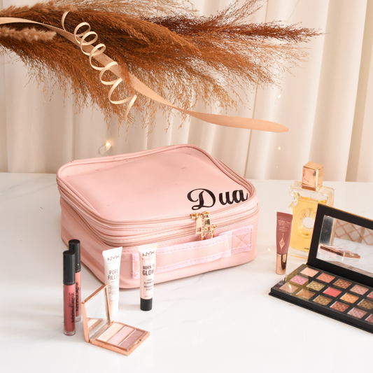 Dual Zip Glam Bag Small Pink