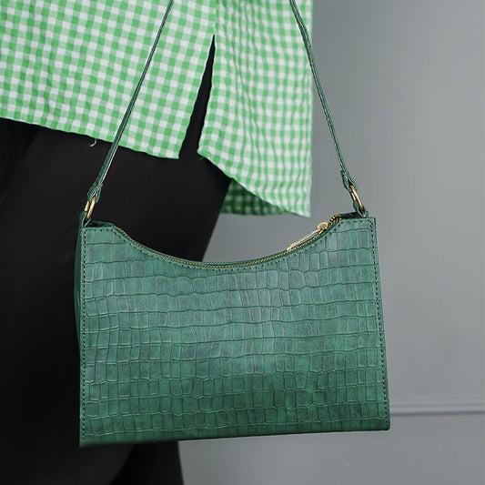 Moda Croc-Embossed Bag Green