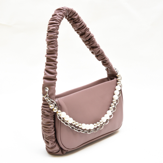 Pearl Chain Shoulder Bag Pink