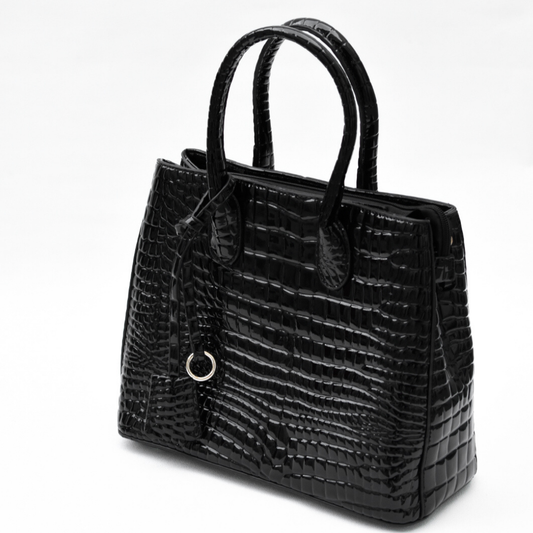 Luxe Croco Bag Black