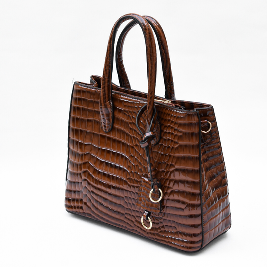 Luxe Croco Bag Brown