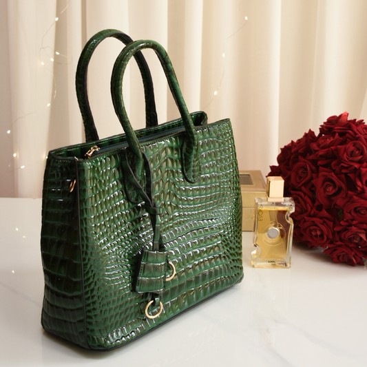 Luxe Croco Bag Green