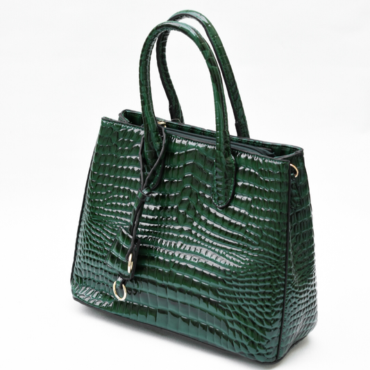 Luxe Croco Bag Green