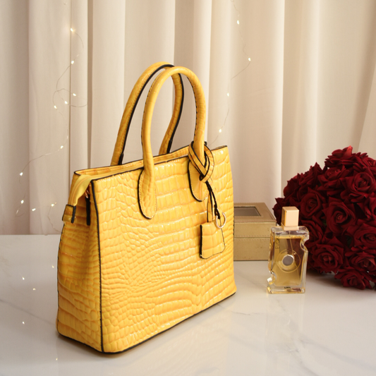 Luxe Croco Bag Yellow