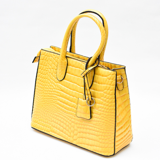 Luxe Croco Bag Yellow