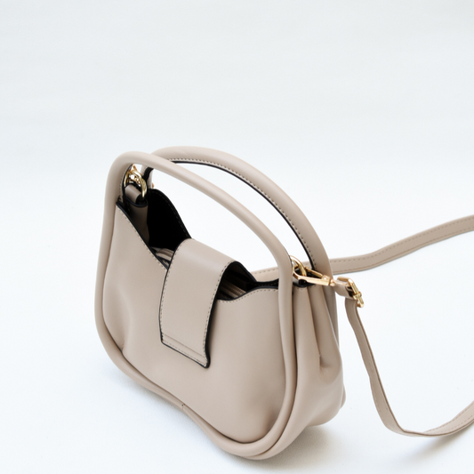 Luxe Arc Bag Beige