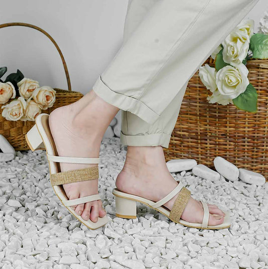 Fusion Jute Heels Beige