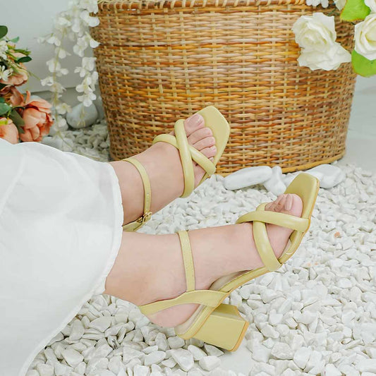 Chunky Block Heels Green