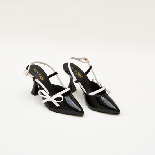 Pointed Charm Heels Black