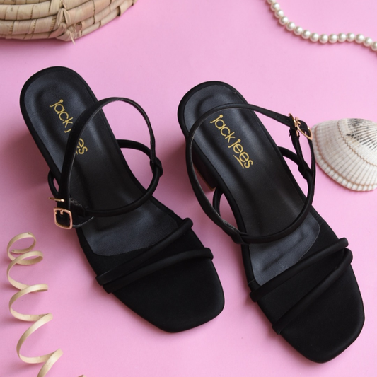 Noir Chic Sandals Black