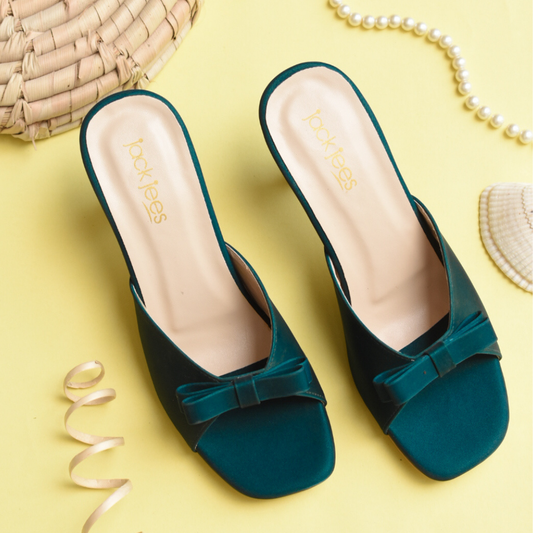 Bow Slip Mule Green