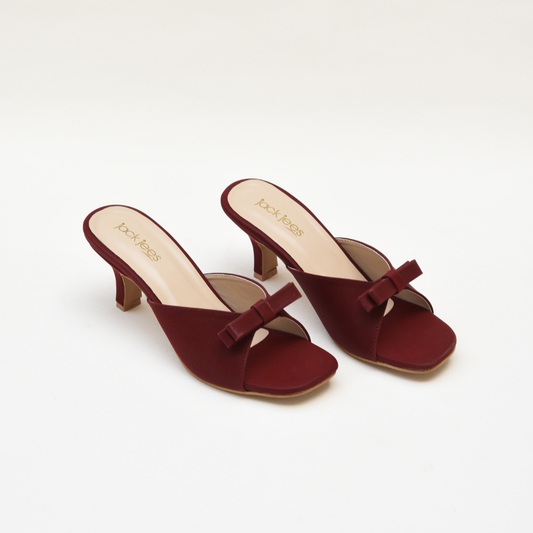 Bow Slip Mule Maroon