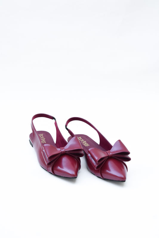 Luna Bow pointed toe slingback flats for women by Jack Jees