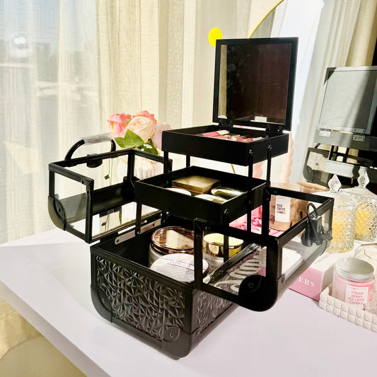 Crystal Clear Vanity Box Black
