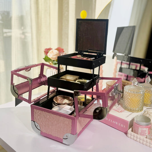 Crystal Clear Vanity Box Pink