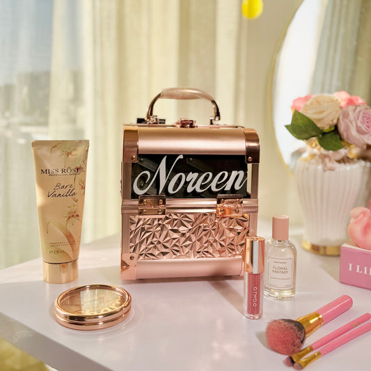 Crystal Clear Vanity Box Rose Gold