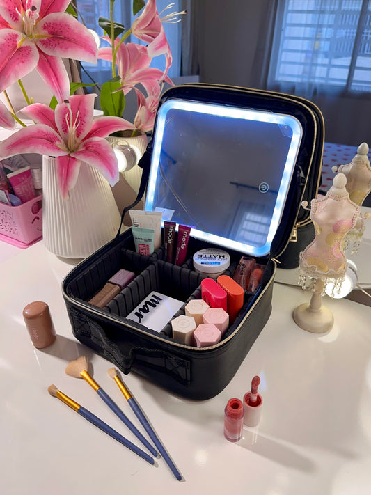 Luxe Glow Vanity Bag Black