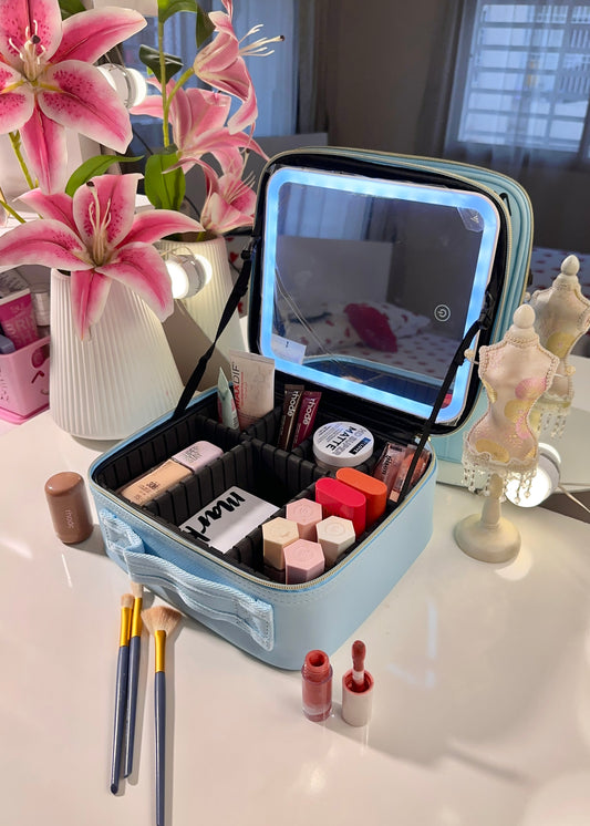 Luxe Glow Vanity Bag Blue