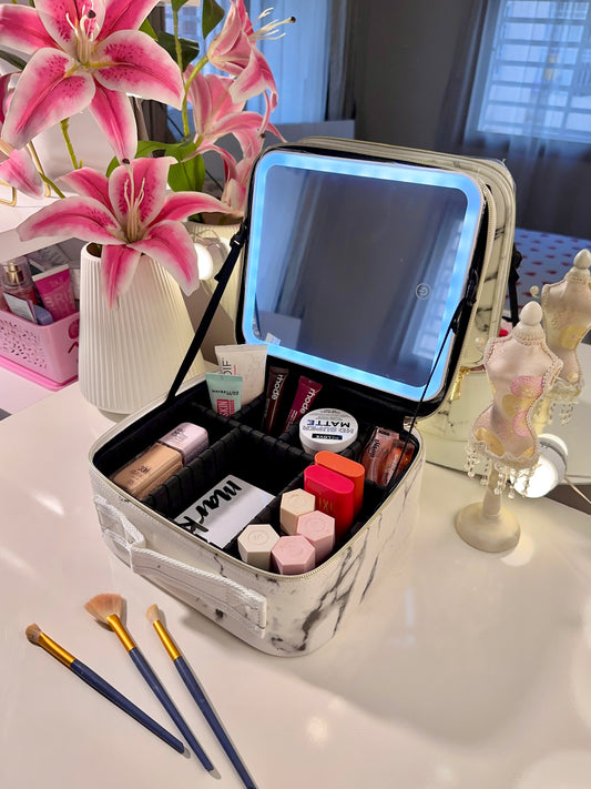 Luxe Glow Vanity Bag Marble