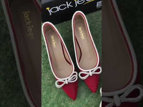 Diamante Bow Heels Maroon